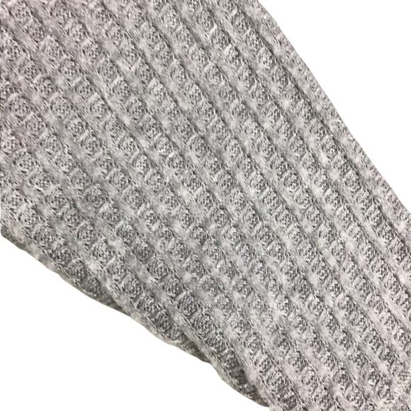 H by Bordeaux Women’s XS Gray Oversized Dolman Waffle Knit Thermal Pullover Top - Picture 5 of 12